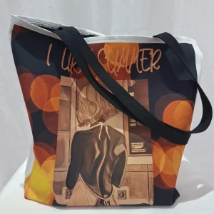 Bolso tote con diseño auténtico de pintura al óleo