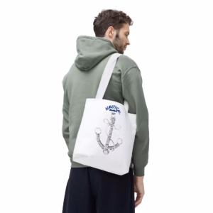 Bolso tipo tote hecho a mano con diseño de ancla en arte de alambre, estilo náutico, ideal para amantes de la playa; bolso de hombro único con temática oceánica e inspirado en la joyería de anclas.